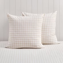 Gingham Washed Cotton European Pillowcases (Set of 2)